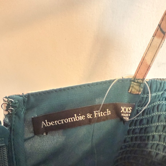 Abercrombie & Fitch Teal Floral Tiered Maxi Dress Size: XXS - Picture 3 of 3